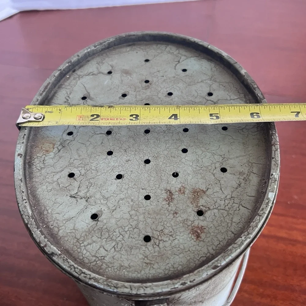 VTG Frabill Blue Waters Floating 220 Oval Metal Minnow Bucket Cabin Decor USA